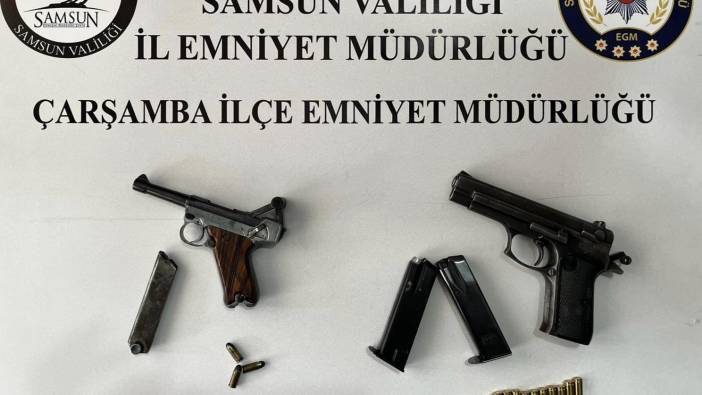 Samsun'da silah kaçakçısı 2 zanlı yakalandı
