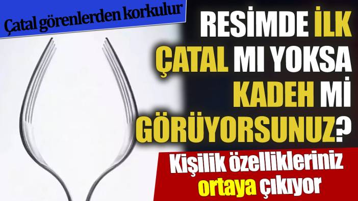 Kişilik özellikleriniz ortaya çıkıyor Resimde ilk çatal mı yoksa kadeh mi görüyorsunuz