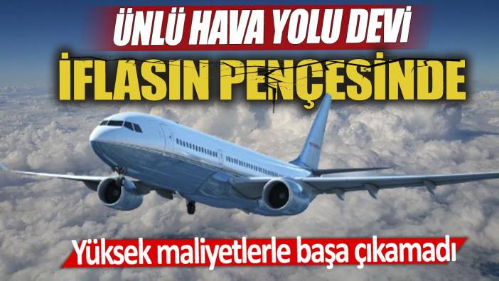 Ünlü hava yolu devi iflasın pençesinde 'Yüksek maliyetlerle başa çıkamadı'