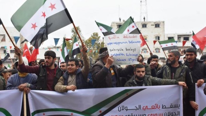 Bab'da Türkiye'ye destek gösterisi