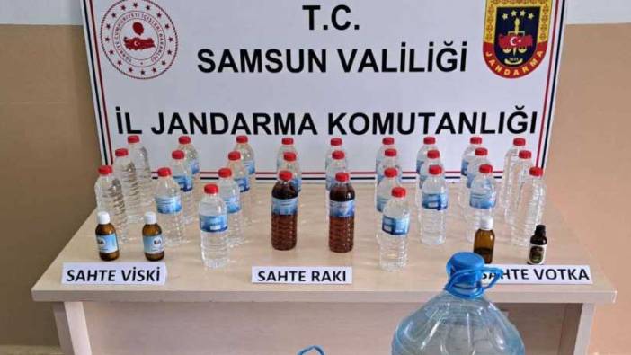 Jandarma'dan sahte içki üretimi baskını