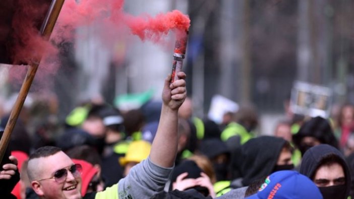 Brüksel'de iklim protestosu