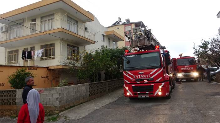 Antalya'da devrilen soba yangın çıkardı
