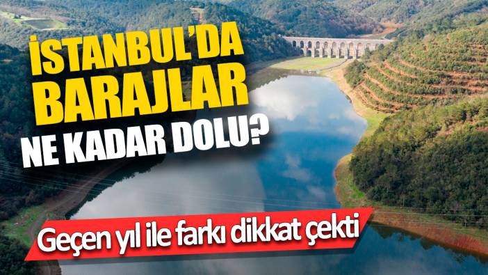 İstanbul'da barajlar ne kadar dolu ‘Geçen yıl ile farkı dikkat çekti'