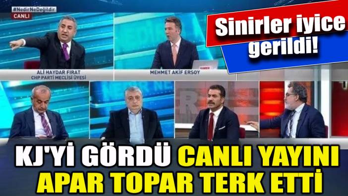 KJ'yi gördü canlı yayını apar topar terk etti 'Sinirler iyice gerildi'