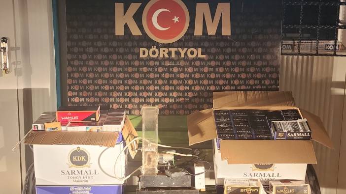 Hatay'da gümrük kaçağı makaron ve tütün ele geçirildi