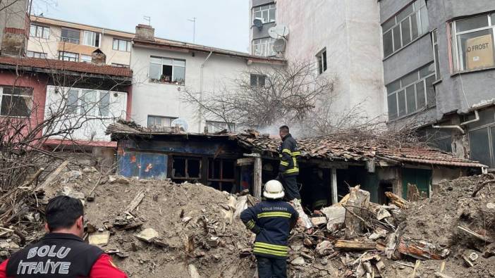 Bolu'da metruk binada yangın paniği