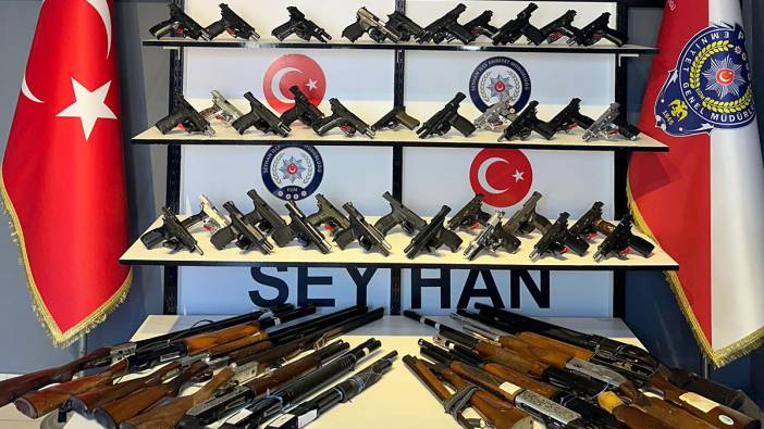 Adana'da onlarca silah ele geçirildi