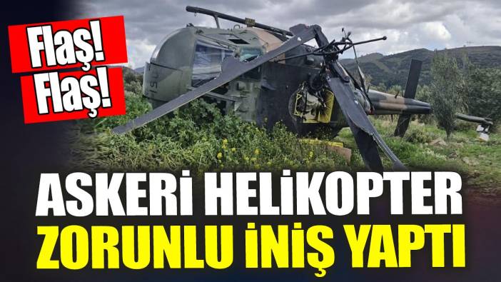 İzmir'de askeri helikopter zorunlu iniş yaptı