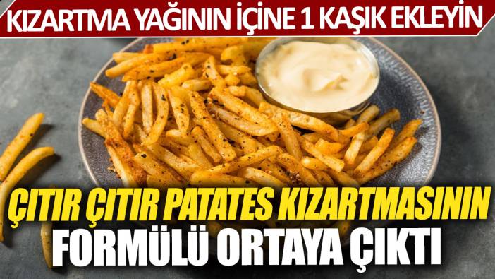 Çıtır çıtır patates kızartmasının formülü ortaya çıktı 'Kızartma yağının içine 1 kaşık ekleyin'