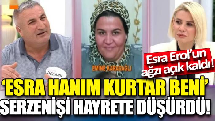 Esra Hanım kurtar beni serzenişi hayrete düşürdü 'Esra Erol'un ağzı açık kaldı'