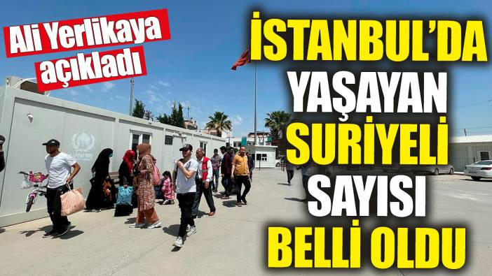 İstanbul'da yaşayan Suriyeli sayısı belli oldu