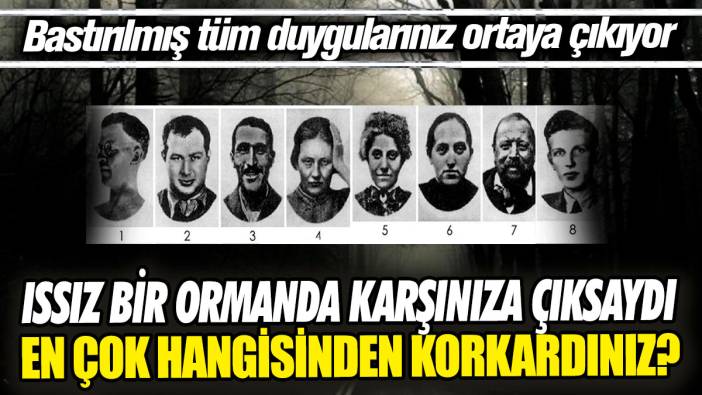 Issız bir ormanda karşınıza çıksaydı en çok hangisinden korkardınız 'Bastırılmış tüm duygularınız ortaya çıkıyor