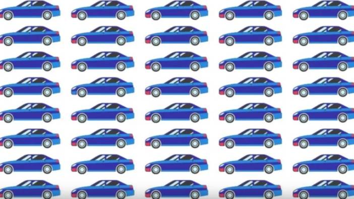 IQ turnusolü testi Resimdeki farklı arabayı 6 saniyede bulanlar dahi sayılıyor