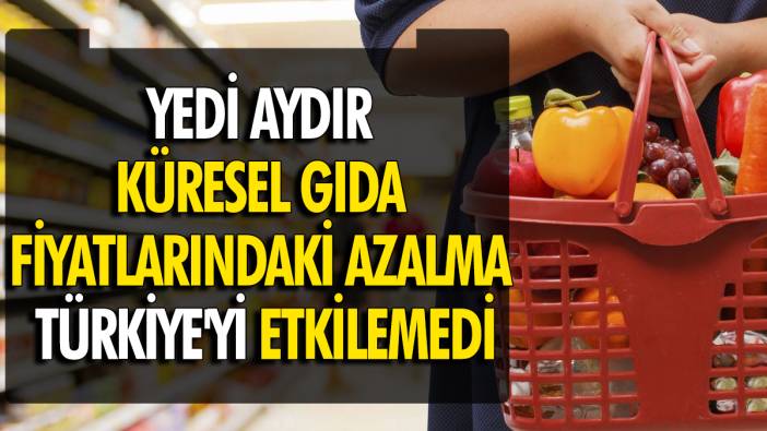 Yedi aydır küresel gıda fiyatlarındaki azalma Türkiye'yi etkilemedi