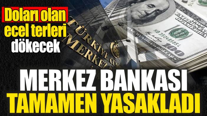 Merkez Bankası tamamen yasakladı 'Doları olan ecel terleri dökecek'