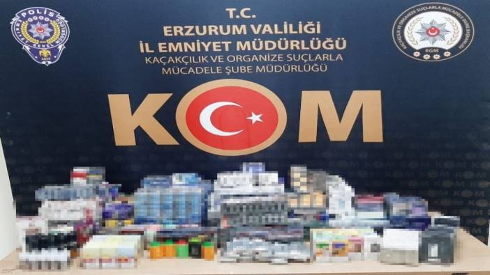 Erzurum’da binlerce kaçak sigara ele geçirildi