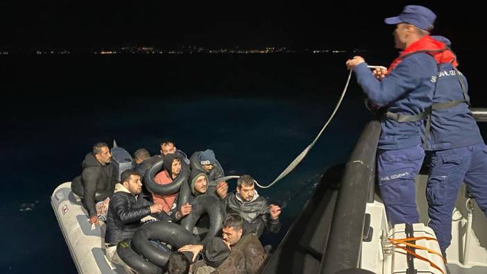 İzmir açıklarında onlara kaçak göçmen yakalandı