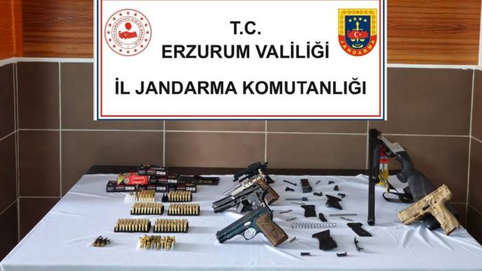 Erzurum Aziziye'de kaçak silah operasyonu