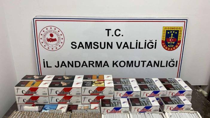 Samsun'da jandarmadan kaçak tütün satıcılarına baskın