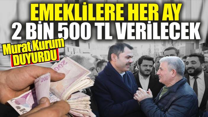 Emekliye her ay 2 bin 500 TL verilecek 'Murat Kurum duyurdu'