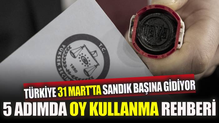 Türkiye 31 Mart'ta sandık başına gidiyor 5 Adımda oy kullanma rehberi