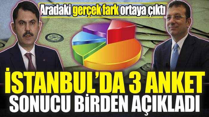 İstanbul'da 3 anket sonucu birden açıklandı 'Aradaki gerçek fark ortaya çıktı'