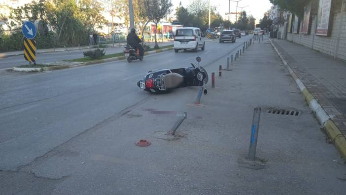 Otomobiller motosiklet çarpıştı '1 yaralı'