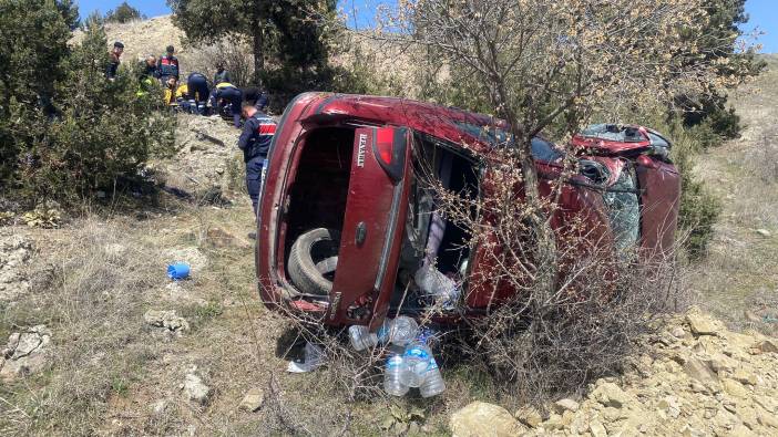Tokat'ta otomobilin devrildi '1 ölü 1 yaralı'