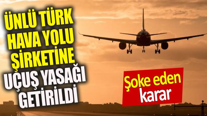 Ünlü Türk Hava Yolu şirketine uçuş yasağı getirildi ‘Şoke eden karar’