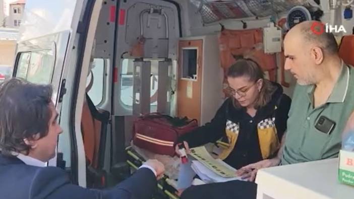 Karabük'te bir vatandaş oyunu ambulansta kullandı
