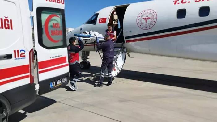 Ambulans uçak Mardin'den Ankara'ya bebek için havalandı