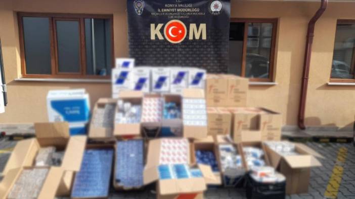 Konya'da kaçak tütün operasyonu '14 gözaltı'