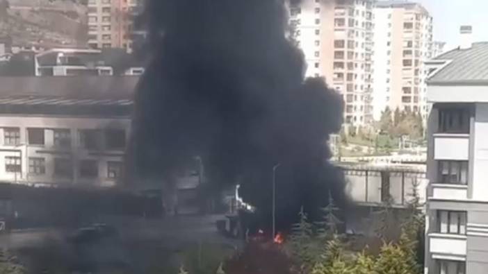 Ankara'da inşaatta yangın