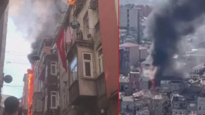 Beyoğlu'nda yangın 'İki binayı sardı'