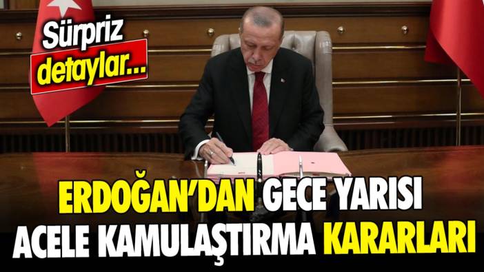 Cumhurbaşkanı Erdoğan’dan gece yarısı acele kamulaştırma kararları 'Sürpriz detay'