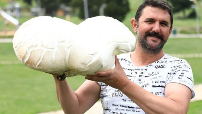 7 kilo 125 gramlık dev mantar bulundu