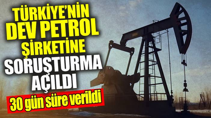 Türkiye'nin dev petrol şirketine soruşturma açıldı! 30 gün süre verildi