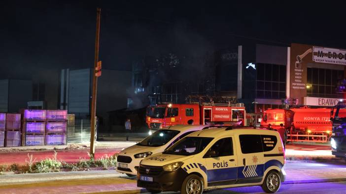 Konya'da ahşap fabrikasında yangın paniği
