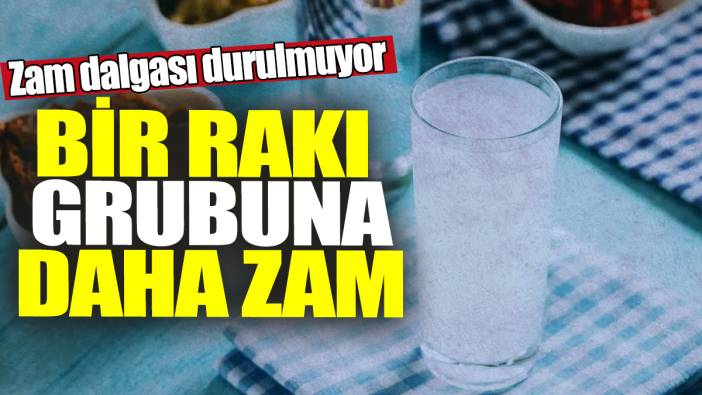 Zam dalgası durulmuyor! Bir rakı grubuna daha zam
