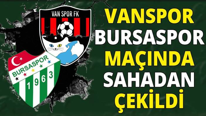 Flaş flaş... Vanspor Bursaspor maçında sahadan çekildi