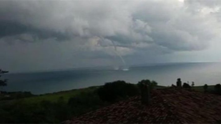 Şile'de çıkan hortumda korkulu anlar!