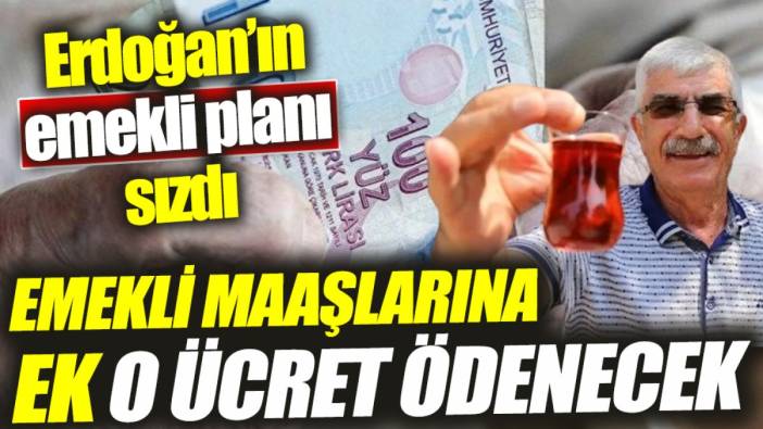 Erdoğan’ın emekli planı sızdı ‘Emekli maaşlarına ek o ücret ödenecek’