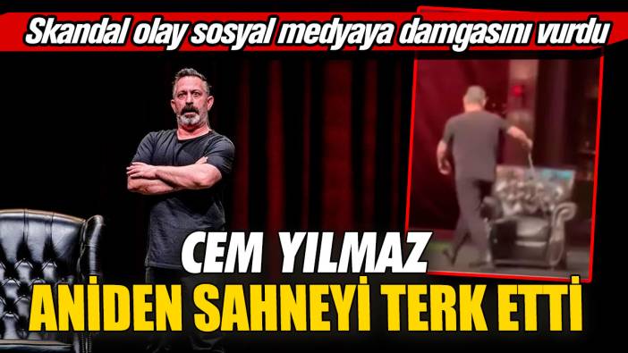Cem Yılmaz aniden sahneyi terk etti! Skandal olay sosyal medyaya damgasını vurdu