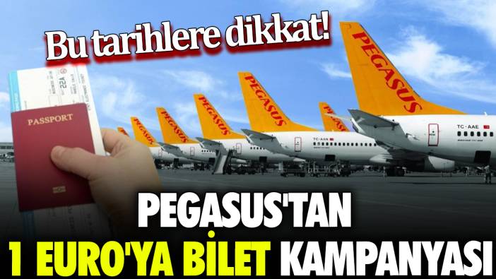 Bu tarihlere dikkat! Pegasus'tan 1 Euro'ya bilet kampanyası
