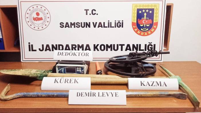 Samsun’da kaçak kazıya yapanlar yakalandı