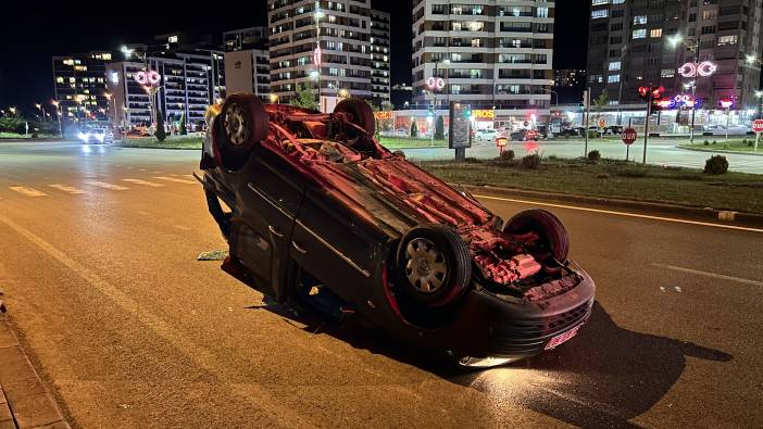 Kontrolden çıkan araç takla atıp 70 metre sürüklendi: 6 yaralı