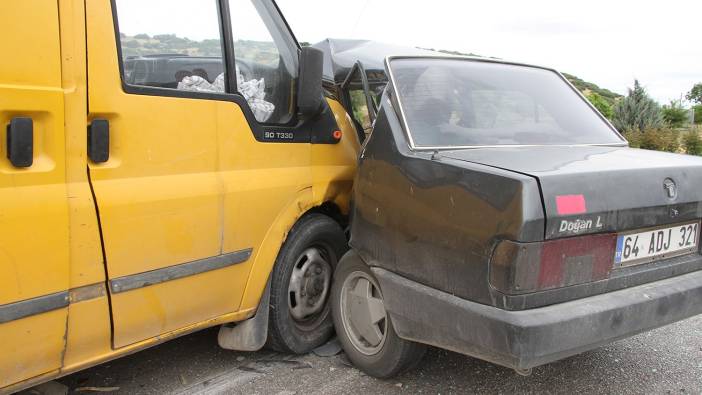 Transit ile otomobil çarpıştı: 1 ağır yaralı