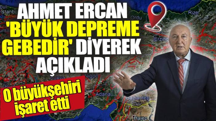 Ahmet Ercan 'Büyük depreme gebedir' diyerek açıkladı! O büyükşehiri işaret etti