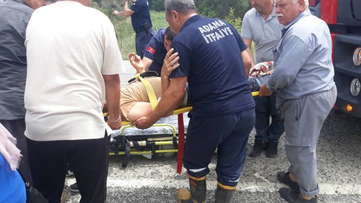 Adana’da çapa yaparken ayağını makineye kaptırdı